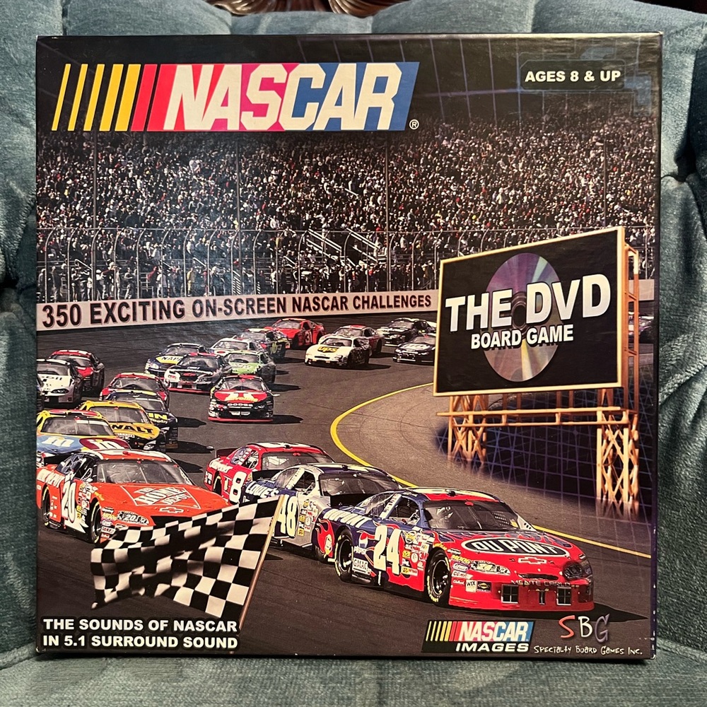 NASCAR DVD Board Game - NEW, sealed gaming pieces, new disk.